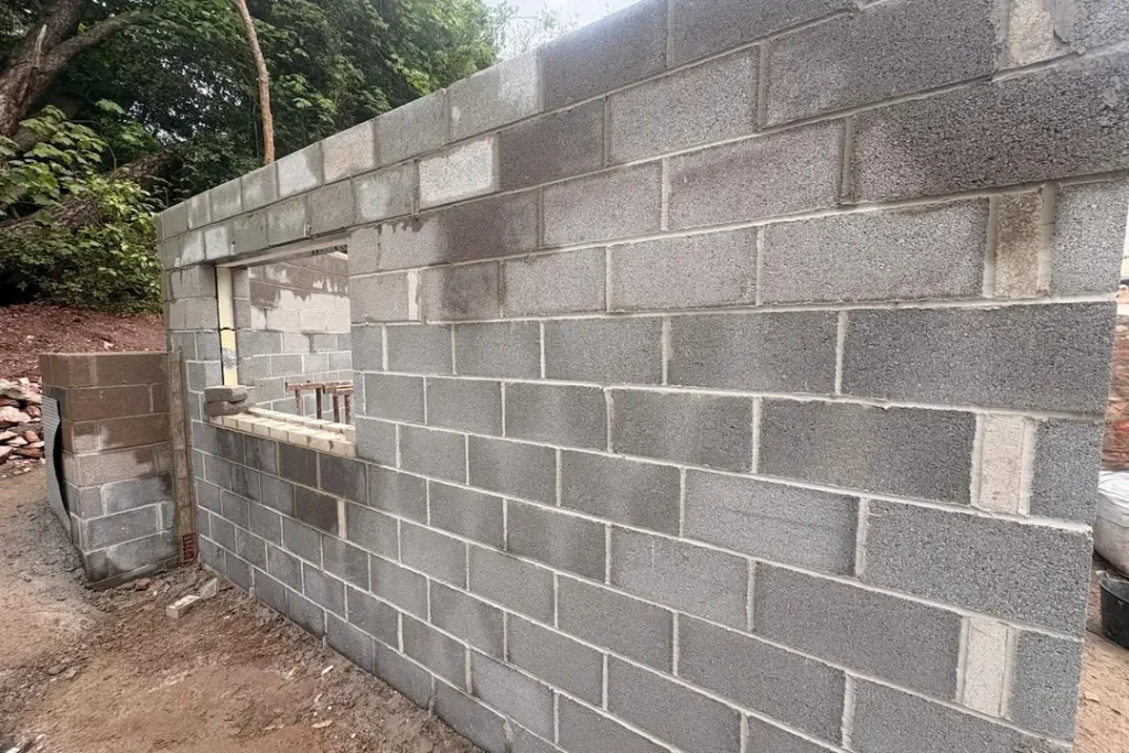 a brick wall with a window